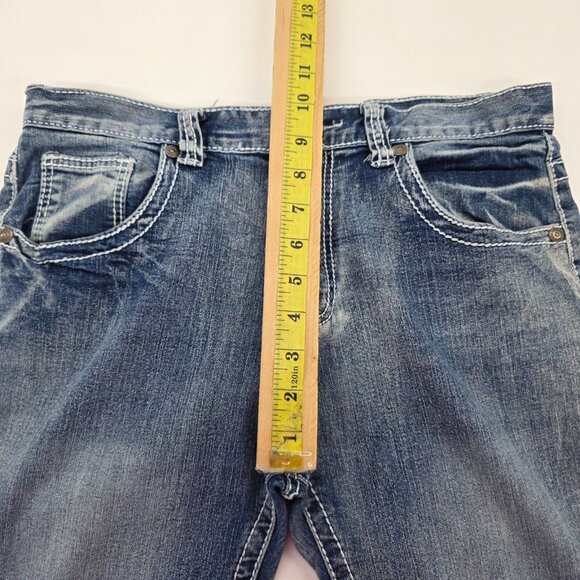 TrueLuck Mens 32x30 Straight Leg Jeans Blue Medium Wash Casual Denim Pants - Picture 12 of 14